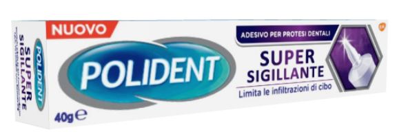 POLIDENT SUPER TENUTA+SIGILLANTE ADESIVO PROTESI DENTALE 40 G - Gruppofarmastore.it