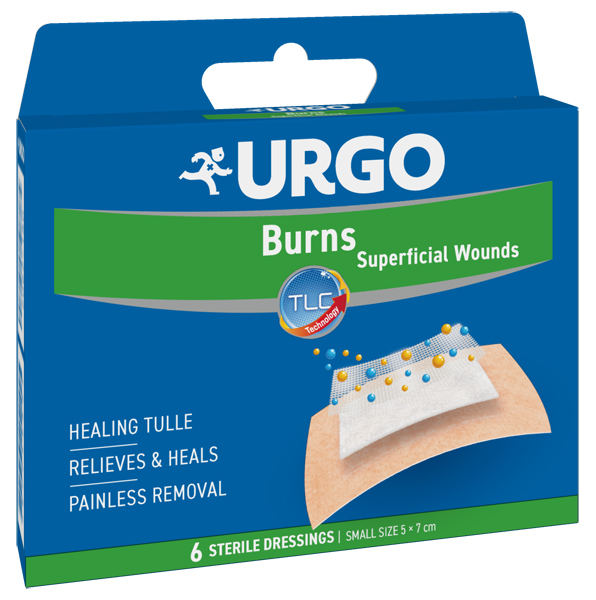 CEROTTO URGO USTIONI SUPERFICIALI 5X7CM 6 PEZZI - Gruppofarmastore.it