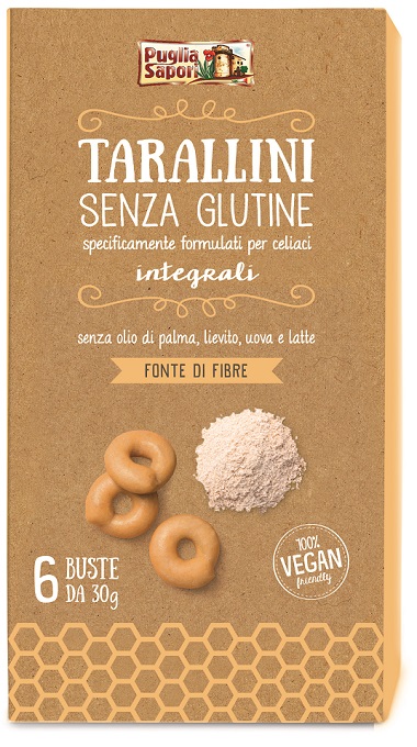 PUGLIA SAPORI TARALLINI INTEGRALI SENZA GLUTINE 180 G - Gruppofarmastore.it
