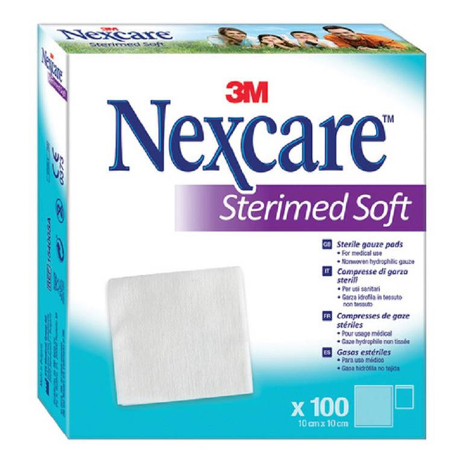 GARZA COMPRESSA STERIMED SOFT IN TESSUTO NON TESSUTO STERILE 10X10CM 100 PEZZI MULTILINGUAL - Gruppofarmastore.it