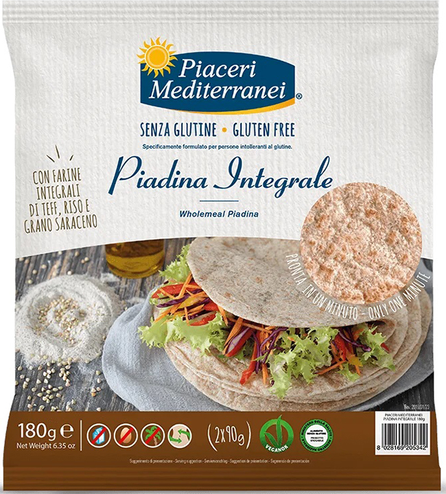 PIACERI MEDIT PIADINA INTEGRALE 180 G - Gruppofarmastore.it