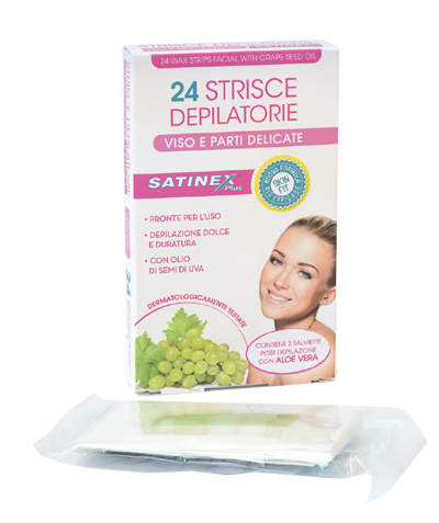 SATINEX STRISCE DEPILATORIE VISO 24 PEZZI - Gruppofarmastore.it