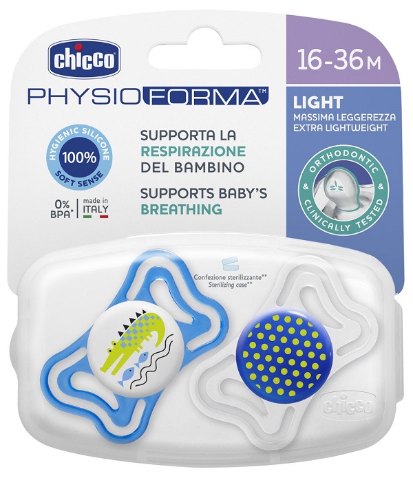 CHICCO SUCCHIETTO LIGHT BOY SILICONE 16-36 MESI 2 PEZZI - Gruppofarmastore.it