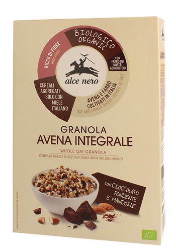 GRANOLA AVENA INTEGRALE CON CIOCCOLATO FONDENTE E MANDORLE 300 G - Gruppofarmastore.it