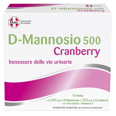 MATT DIVISIONE PHARMA D-MANNOSIO 500 CRANBERRY 12 BUSTINE - Gruppofarmastore.it