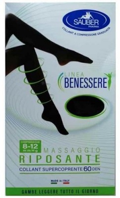 COLLANT SUPERCOPRENTE SAUBER 8-12 MMHG FANTASIA POIS PICCOLI BIANCO E NERO 3 - Gruppofarmastore.it