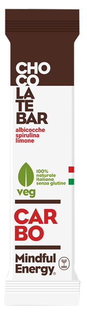 MINDFUL ENERGY CARBO BARRETTA AL CIOCCOLATO CON ALBICOCCHE-SPIRULINA-LIMONE 60 G - Gruppofarmastore.it