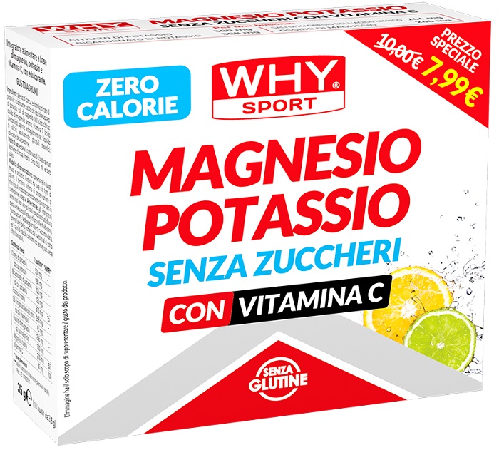 WHYSPORT MAGNESIO POTASSIO SENZA ZUCCHERI 10 BUSTINE AGRUMI - Gruppofarmastore.it