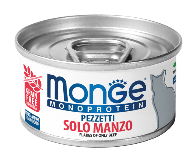 MONGE CAT MONOPROTEICO SOLO MANZO SFILACCETTI 80 G - Gruppofarmastore.it