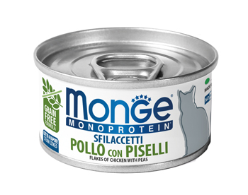 MONGE MONOPROTEIN SFILACCETTI POLLO CON PISELLI 80 G - Gruppofarmastore.it