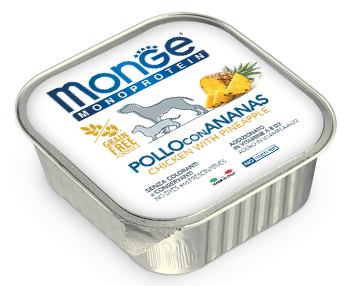 MONGE MONOPROTEICO FRUTTA POLLO/ANANAS 150 G - Gruppofarmastore.it