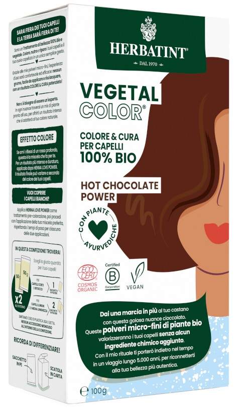 HERBATINT VEGETAL COLOR HOT CHOCOLATE POWER ITA 100 G - Gruppofarmastore.it