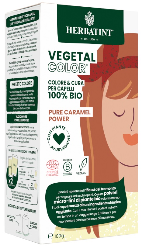 HERBATINT VEGETAL COLOR PURE CARAMEL POWER ITA 100 G - Gruppofarmastore.it