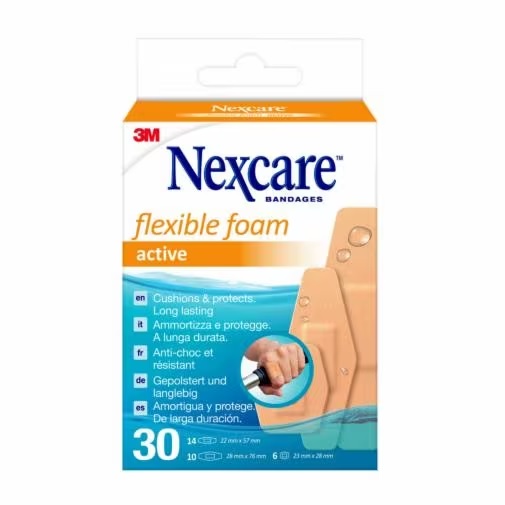 CEROTTO PREPARATO NEXCARE ACTIVE 360 GRADI N1030ASD04 ASSORTITI 3 MISURE 6 CEROTTI 23X28MM + 14 CEROTTI 22X57MM + 10 CEROTTI 28X76MM - Gruppofarmastore.it