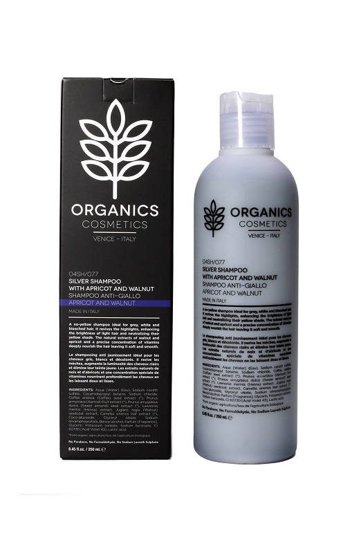 ORGANICS PHARM SILVER SHAMPOO WITH WALNUT AND APRICOT ANTI GIALLO 250 ML - Gruppofarmastore.it
