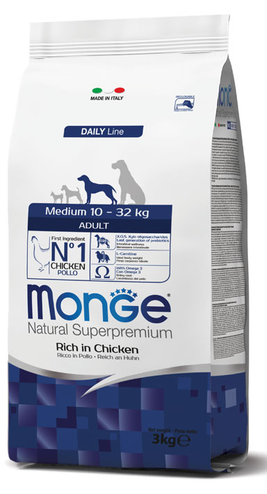 MONGE DOG MEDIUM ADULT 3 KG - Gruppofarmastore.it