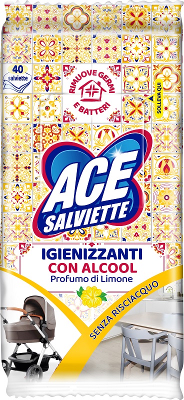 ACE SALVIETTE IGIENIZZANTI SGRASSANTI 40 PEZZI - Gruppofarmastore.it