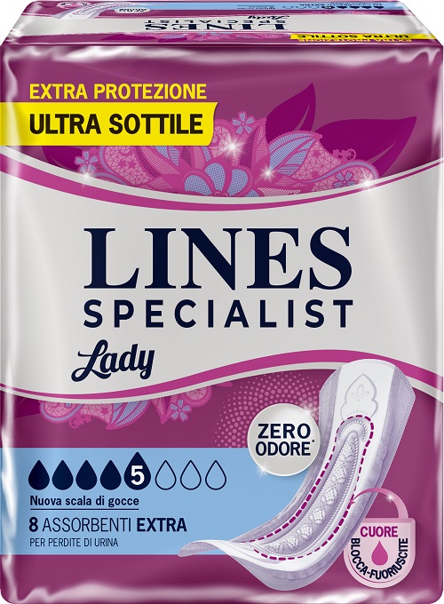 ASSORBENTI LINES SPECIALIST LADY EXTRA IPOALLERGENICI 8 PEZZI - Gruppofarmastore.it