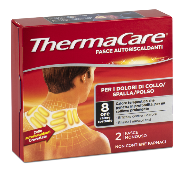 FASCE AUTORISCALDANTI A CALORE TERAPEUTICO THERMACARE COLLO/SPALLA/POLSO 2 PEZZI - Gruppofarmastore.it