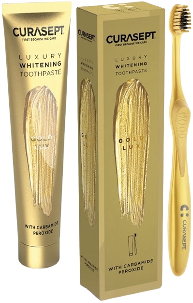 CURASEPT GOLD LUXURY WHITENING DENTIFRICIO 75 ML - Gruppofarmastore.it