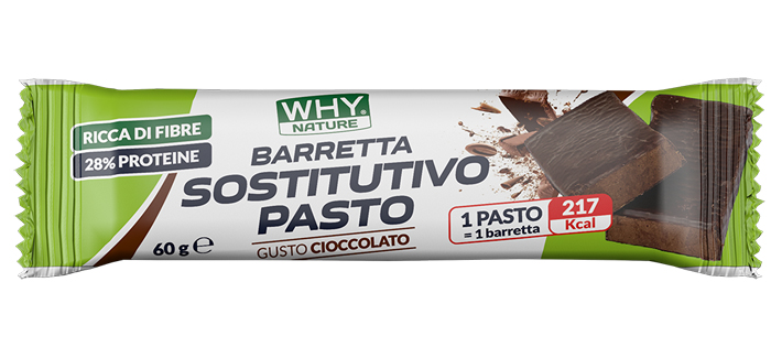 WHYNATURE BARRETTA SOSTITUTIVA PASTO CIOCCOLATO RICOPERTA FONDENTE 60 G - Gruppofarmastore.it