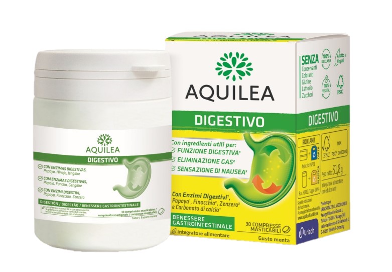 AQUILEA DIGESTIVO 30 COMPRESSE MASTICABILI - Gruppofarmastore.it