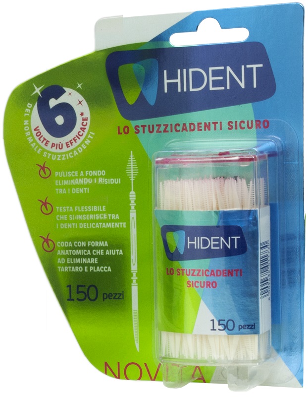 HIDENT STUZZICADENTI MONOUSO 150 PEZZI - Gruppofarmastore.it