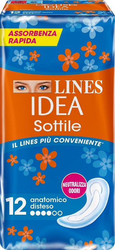 LINES IDEA SOTTILI ANATOMICI 12 PEZZI - Gruppofarmastore.it
