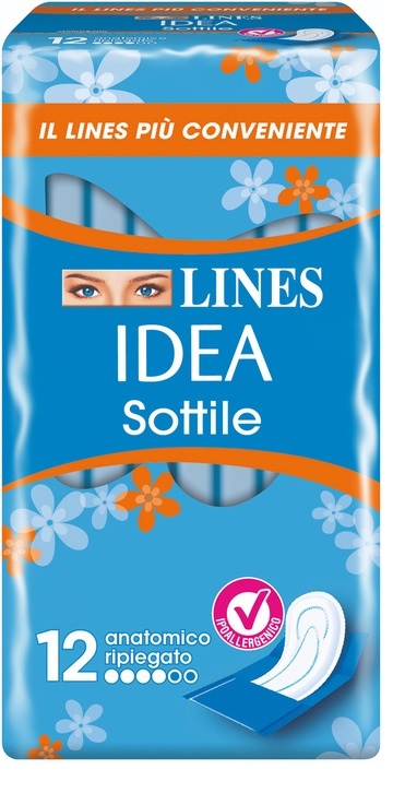 LINES IDEA SOTTILI RIPIEGATI ANATOMICI 12 PEZZI - Gruppofarmastore.it