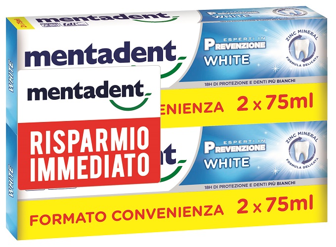 MENTADENT P WHITE BIT 2 X 75 ML - Gruppofarmastore.it