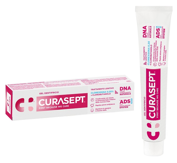 CURASEPT GEL DENTIFRICIO ADS DNA TRATTAMENTO LENITIVO 75 ML - Gruppofarmastore.it