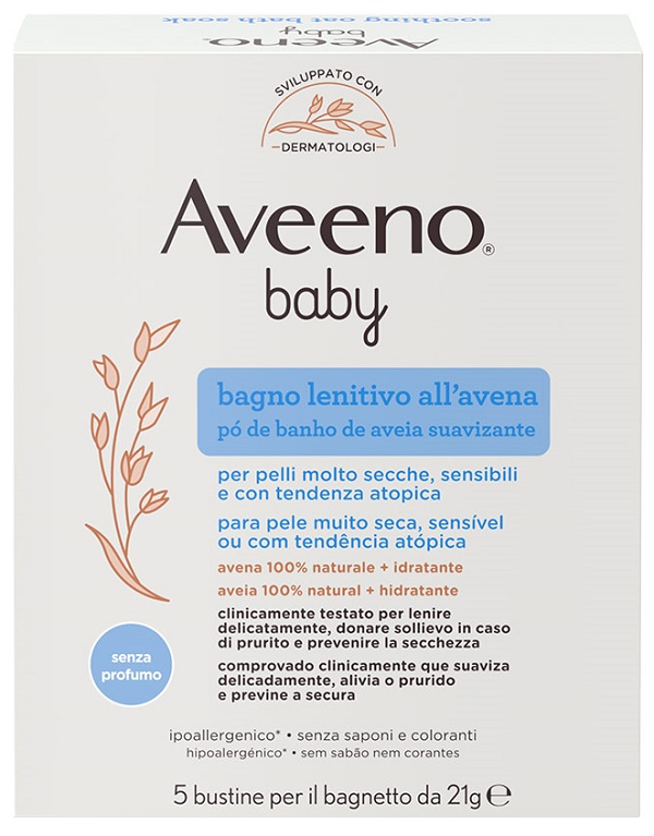 AVEENO BABY COLLOIDAL POLVERE BAGNO 5 X 21 G - Gruppofarmastore.it