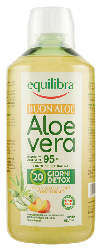 BUON ALOE VERA 95% CON SUCCO DI PESCA CONCENTRATO 1 LITRO - Gruppofarmastore.it