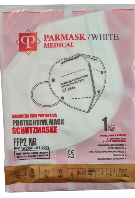MASCHERINA PARMASK MEDICAL FFP2 WHITE 10 PEZZI - Gruppofarmastore.it