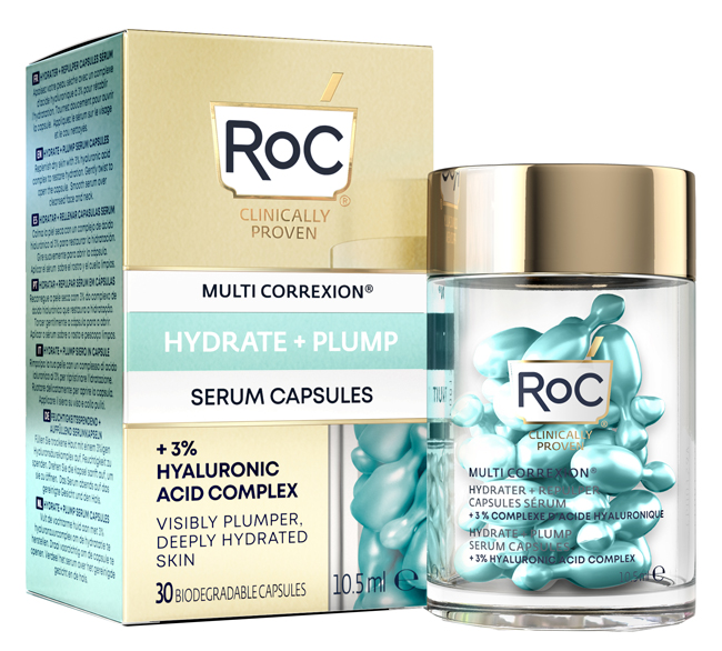 ROC MULTI CORREXION HYDRATE+ PLUMP SIERO VISO IN CAPSULE 30 CAPSULE - Gruppofarmastore.it