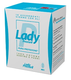 LADY PRESTERIL ASSORBENTI GIORNO CON ALI RIPIEGATI BIODEGRADABILI 10 PEZZI - Gruppofarmastore.it