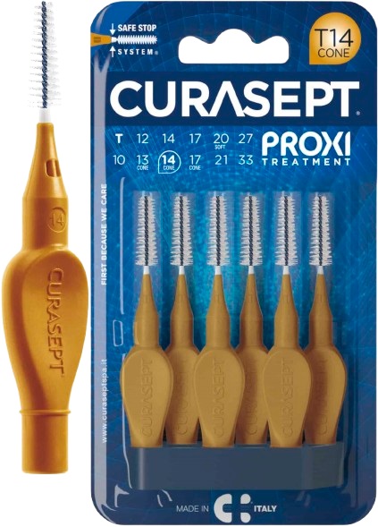 CURASEPT PROXI T14 OCRA/DARK GOLD 6 PEZZI - Gruppofarmastore.it