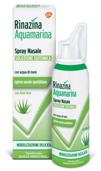 RINAZINA AQUAMARINA FAMILY SPRAY NASALE ISOTONICO DELICATO 100 ML - Gruppofarmastore.it