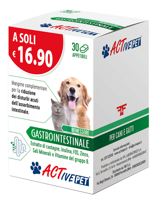 ACTIVE PET GASTROINTESTINALE 30 COMPRESSE - Gruppofarmastore.it
