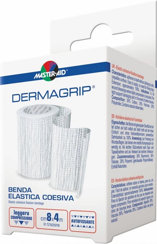 BENDA MASTER-AID DERMAGRIP COESIVA M 4X12 CM 1 PEZZO - Gruppofarmastore.it