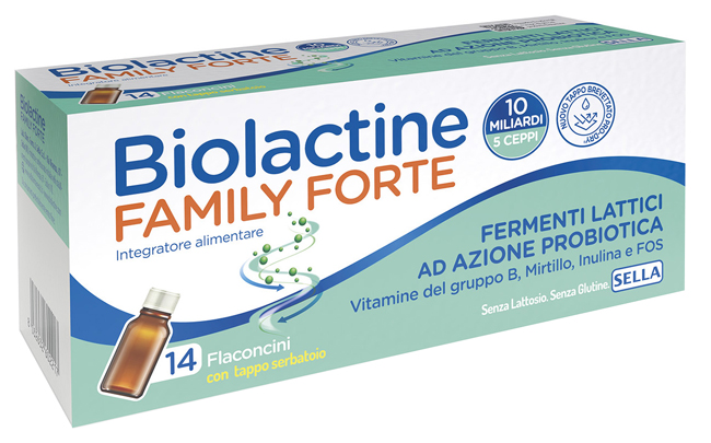 BIOLACTINE FAMILY FORTE 10 MILIARDI 14 FLACONCINI DA 9 ML - Gruppofarmastore.it
