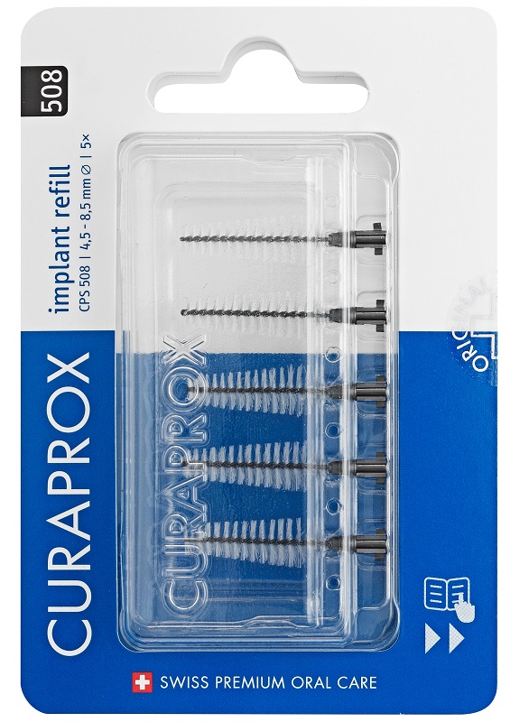 CURAPROX CPS 505 IMPLANT REFILL 5 SCOVOLINI BLACK - Gruppofarmastore.it