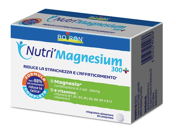 NUTRI'MAGNESIUM 300+ 80 COMPRESSE DA 500 MG SENZA GLUTINE NATURALMENTE PRIVO DI LATTOSIO - Gruppofarmastore.it