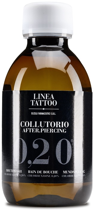 TATTOO COLLUTORIO AFTER PIERCING 0,20% CLOREXIDINA 200 ML - Gruppofarmastore.it