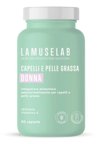 LAMUSELAB CAPELLI E PELLE GRASSA DONNA 90 CAPSULE - Gruppofarmastore.it