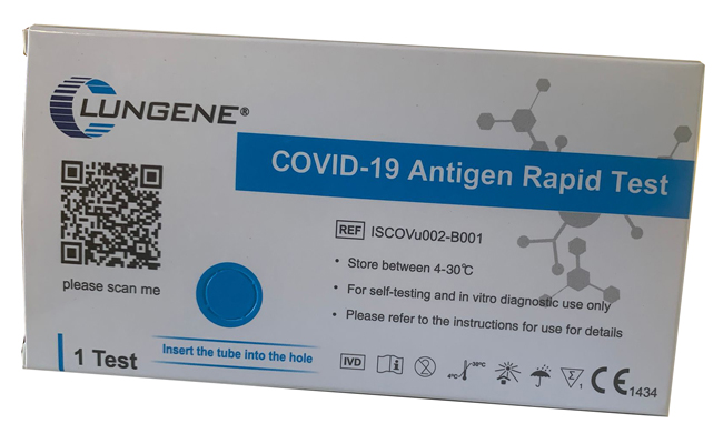 TEST ANTIGENICO RAPIDO COVID-19 CLUNGENE AUTODIAGNOSTICO DETERMINAZIONE QUALITATIVA ANTGENI SARS-COV-2 IN TAMPONI NASALI MEDIANTE IMMUNOCROMATOGRAFIA - Gruppofarmastore.it
