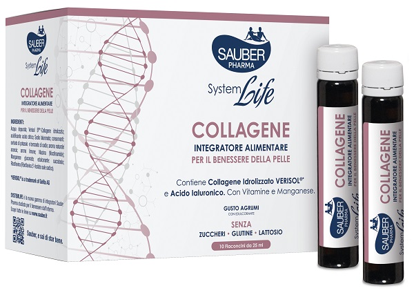 SAUBER SYSTEMLIFE ANTIETA' COLLAGENE 10 FLACONCINI DA 25 ML - Gruppofarmastore.it