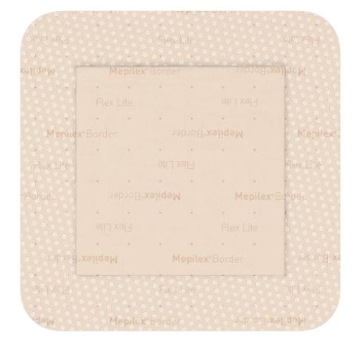 MEDICAZIONE IN SCHIUMA DI POLIURETANO MEPILEX BORDER FLEX LITE 7,5X7,5 CM 5 PEZZI - Gruppofarmastore.it