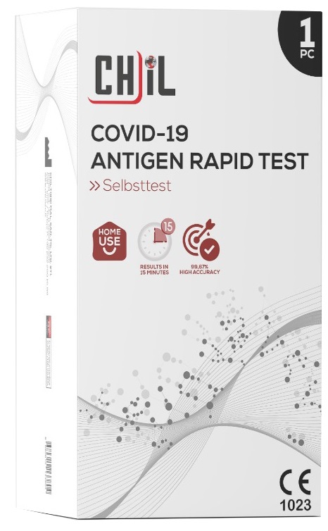 TEST ANTIGENICO RAPIDO COVID-19 CHIL AUTODIAGNOSTICO DETERMINAZIONE QUALITATIVA ANTIGENI SARS-COV-2 IN TAMPONI NASALI MEDIANTE IMMUNOCROMATOGRAFIA - Gruppofarmastore.it