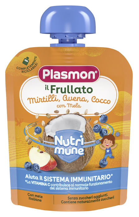 PLASMON NUTRI-MUNE MIRTILLO/AVENA/COCCO CON MELA 85 G - Gruppofarmastore.it